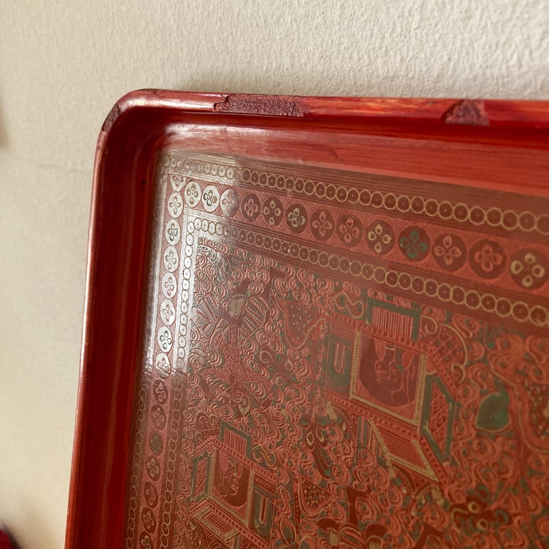 ミャンマー バカン 漆器 木製 キンマ（噛みタバコ）セット