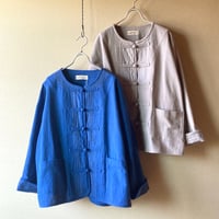 タイ チャイナボタンのシャツジャケット