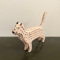 インド ペーパーマッシュ ユキヒョウの置き物