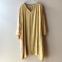 ネパール タイダイ染めのプルオーバートップス イエロー