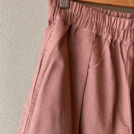 タイ タイコットンのワイドパンツ ブラウン
