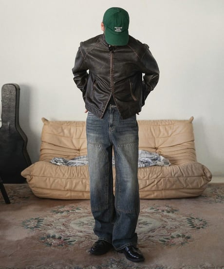 Stand-Up Collar Leather Jacket