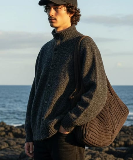 Rib Knit Tote Bag / 2color