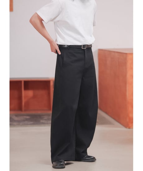 Fade Wash Wide Trousers Denim Pants