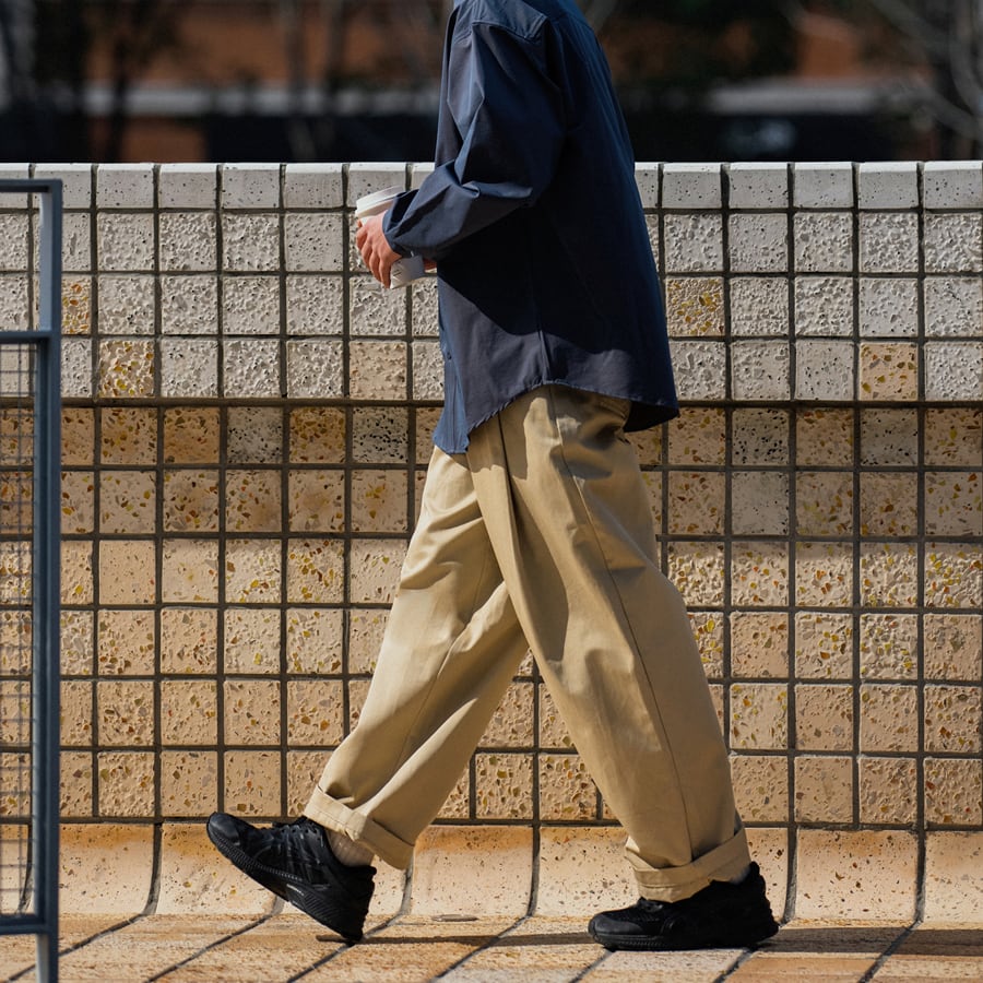 Wide Straight Tuck Pants ［keels］ Wide Straight Tuck Easy Pants / 3color | keels