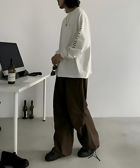 Draped Casual Paratrooper Pants