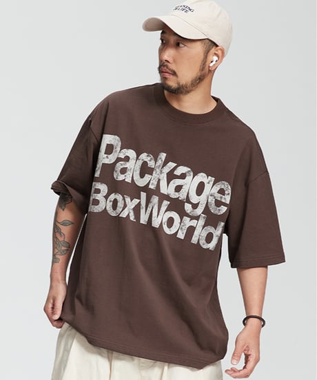 PACKAGE BOX WORLD TEE / 3COLORS