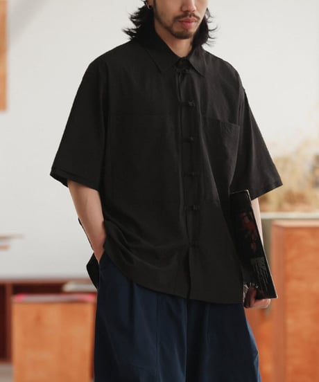 Seasucker China Button Wide Shirt / 2colors