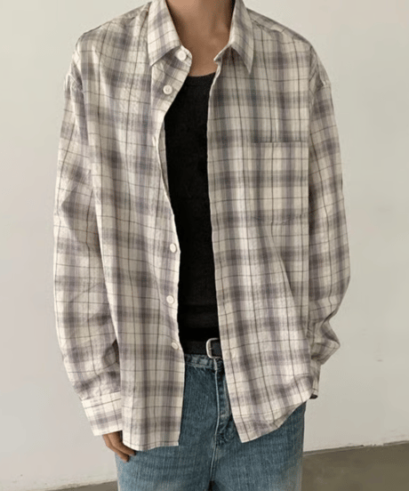 Retro Plaid Cotton Check Shirt
