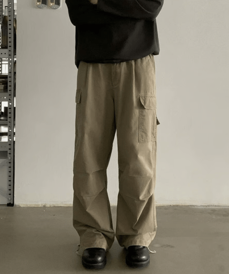 Vintage Wide-Leg Work Pants