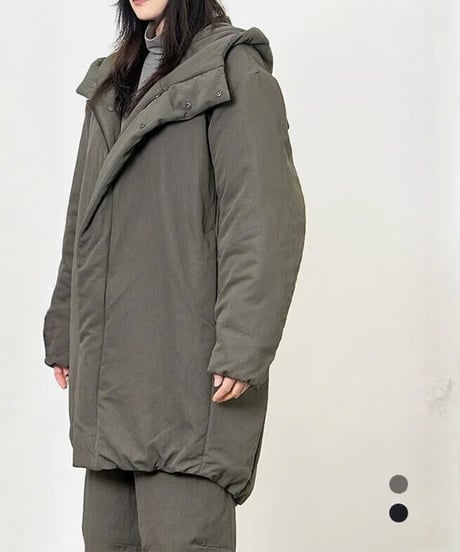 Thick Cotton Hooded Cort Jacket / 2color