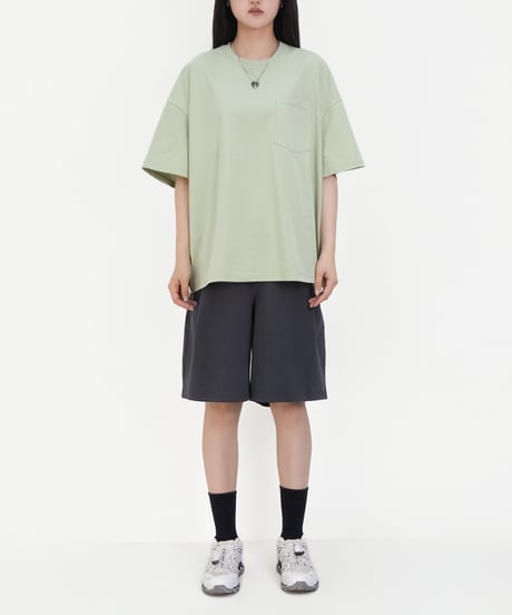 Oversized Minimal Pocket T-Shirt / 4color