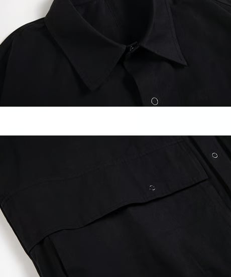 SNAP BUTTON MULTI-POCKET SHIRT / 2COLORS