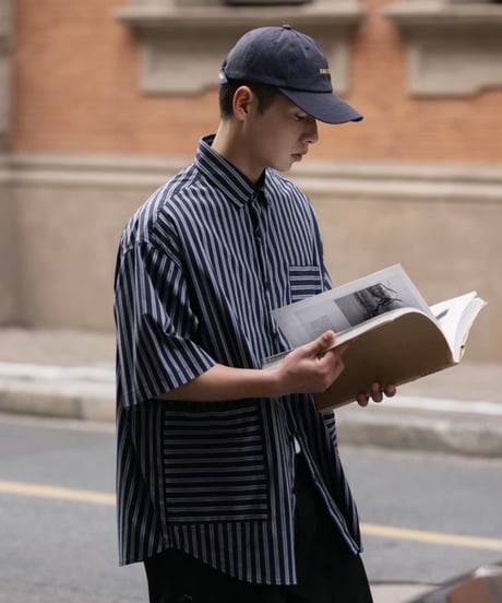 STRIPE MULTI-POCKET SHIRT / 3COLORS