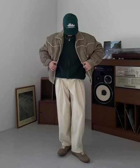 Corduroy Piping Short Blouson Jacket