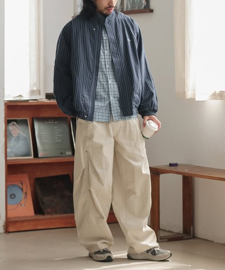 Rivet Pleats Wide Easy Pants  / 2color