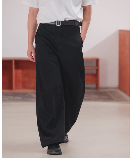 Fade Wash Wide Trousers Denim Pants