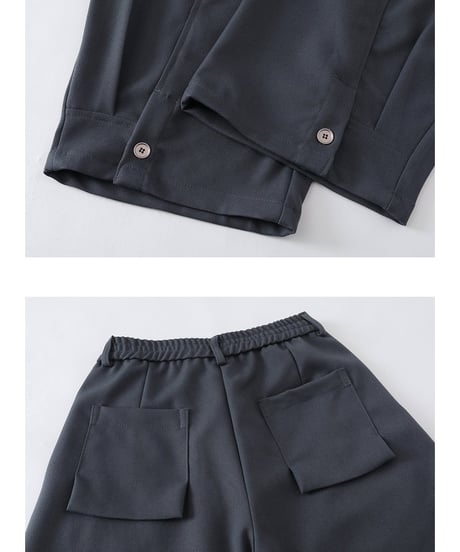 Button Detail Easy Slacks Pants  / 2color