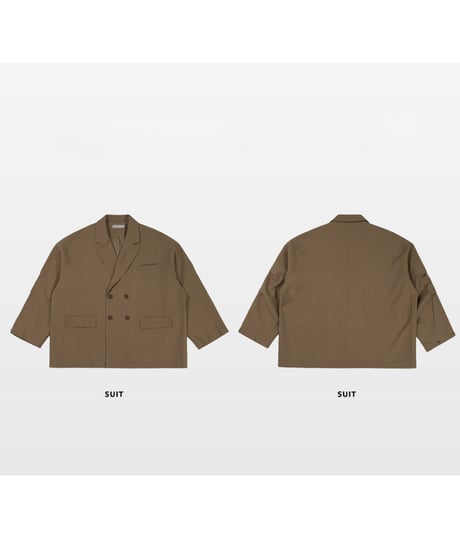 Relaxed Double Jacket & Wide Easy Pants / Set Up