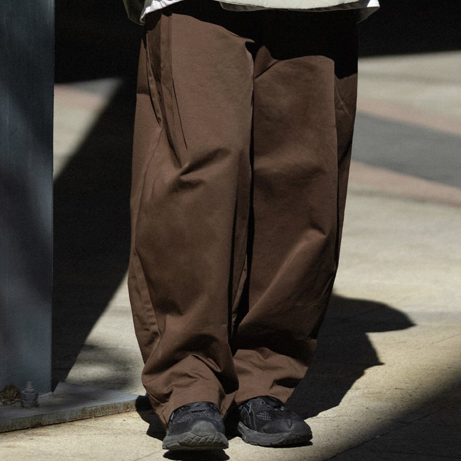Wide Straight Tuck Easy Pants / 3color | keels