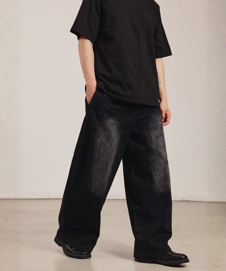 Vintage Wide Barrel Denim Pants / 2color