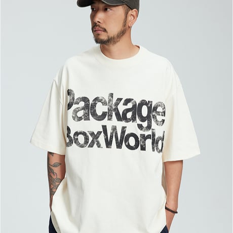 PACKAGE BOX WORLD TEE / 3COLORS