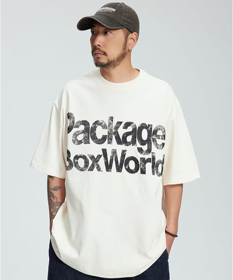 PACKAGE BOX WORLD TEE / 3COLORS