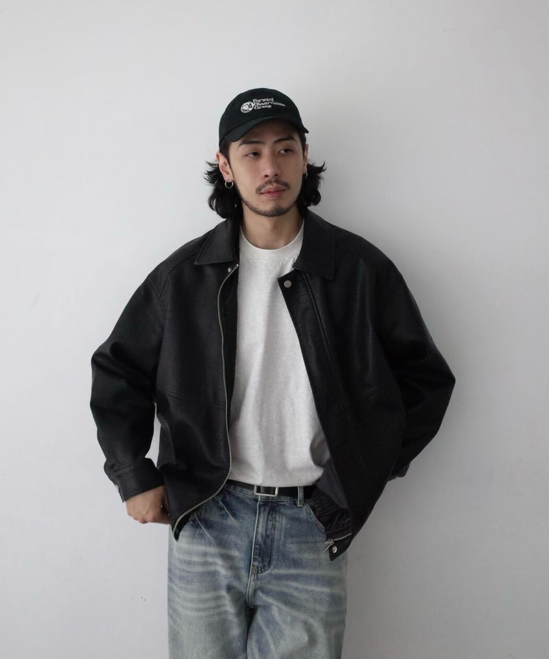 Single Leather Jacket / 2color | keels