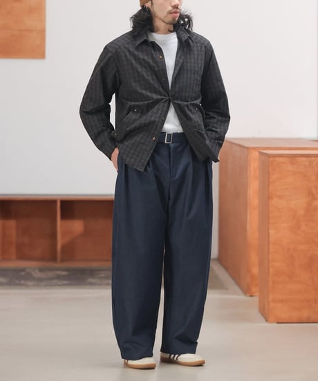 Belted Wide Easy Slacks Pants