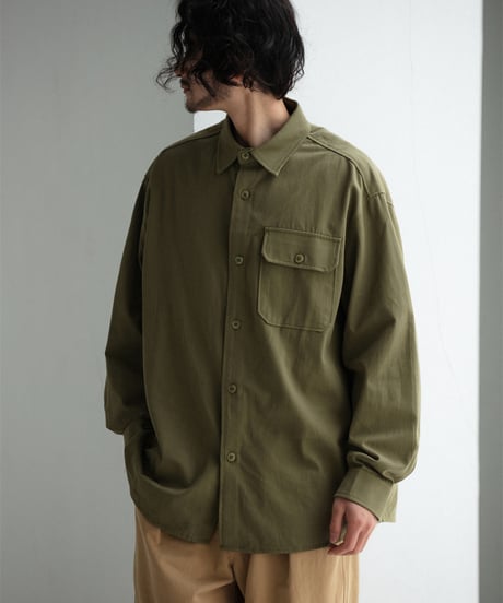 REGULAR COLLAR LONG SLEEVE SHIRT / 3COLORS