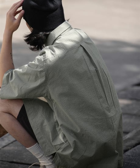 shaped pocket stripe s/s shirt / 3colors