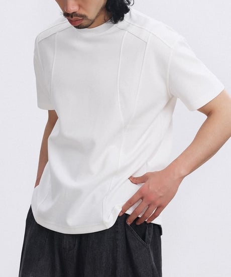 Stitch Design Fitted T-Shirt  / 2color