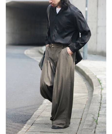 Waist Design Droop Loose Slacks Pants  / 2color