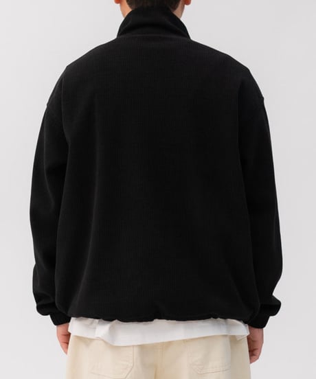 Corduroy Half-Zip Stand-Up Top