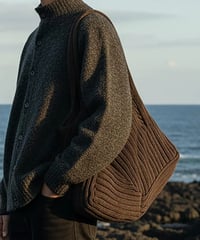 Rib Knit Tote Bag / 2color