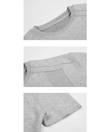 Stitch Design Fitted T-Shirt  / 2color