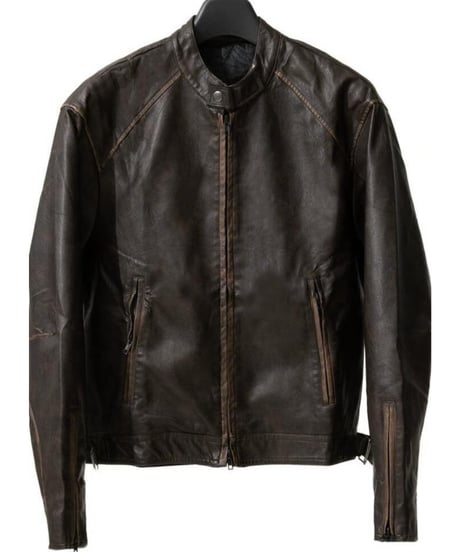 Stand-Up Collar Leather Jacket