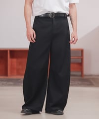 Fade Wash Wide Trousers Denim Pants