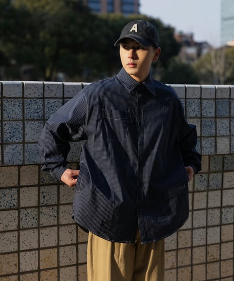 STRIPE CASUAL POCKET SHIRT / 2COLORS