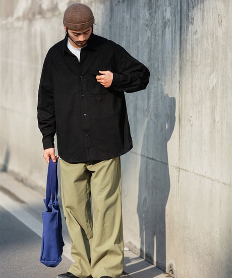 REGULAR COLLAR LONG SLEEVE SHIRT / 3COLORS