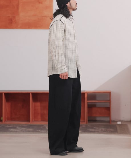 Fade Wash Wide Trousers Denim Pants