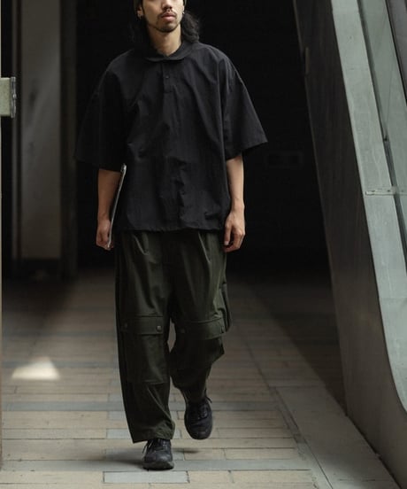 Drawstring Round Collar Pullover / 2colors