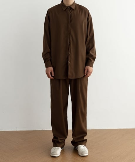 Clear Drape Tuck Easy Pants / 2colors