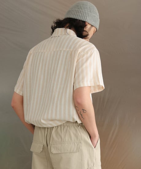 Thick and Thin Stripe Wide Silhouette Shirt