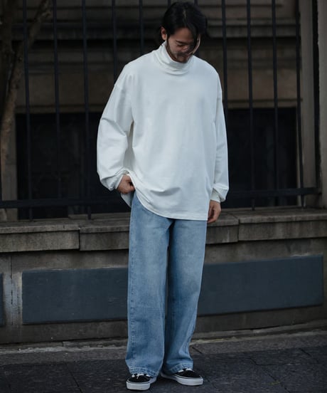 WIDE LEG STRAIGHT DENIM / 2COLORS