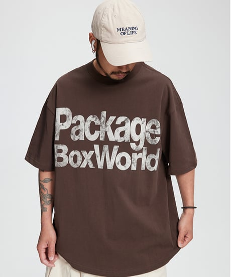 PACKAGE BOX WORLD TEE / 3COLORS