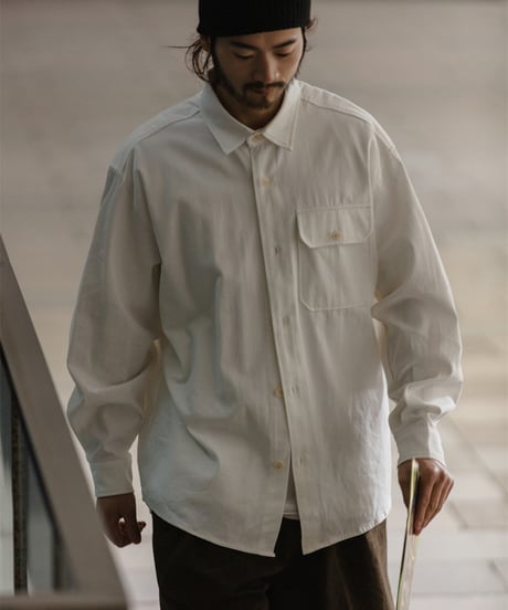 REGULAR COLLAR LONG SLEEVE SHIRT / 3COLORS