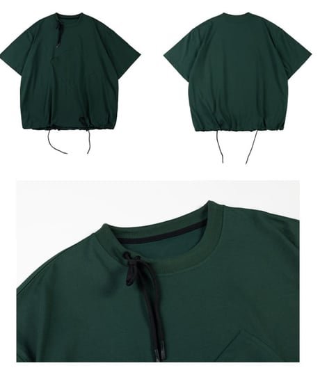 Cord Design 1POC Wide Silhouette T-Shirt