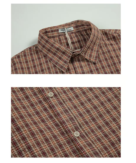 RELAXED CHECK SHIRT / 2COLOR