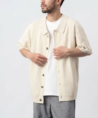 Cable Knit Shirt Cardigan / 2colors